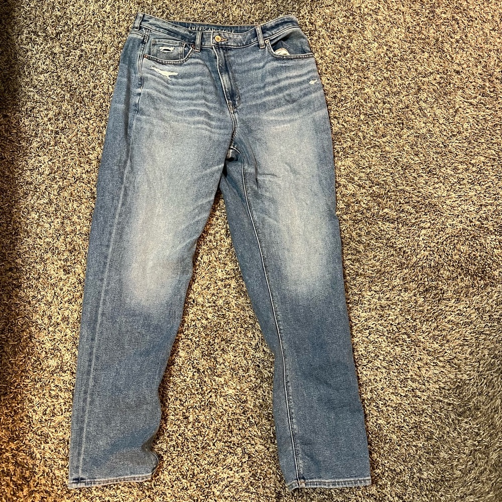 American eagle straight leg jean high waste long